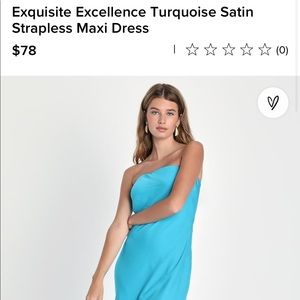 Lulu’s blue floor length dress